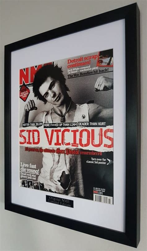 Sex Pistols Sid Vicious Framed Original Nme Icon Republic