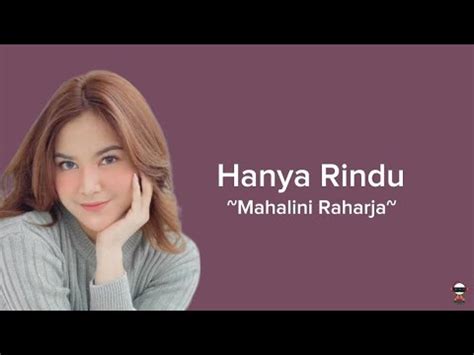 Hanya Rindu Andmesh Kamaleng Mahalini Raharja Cover Lyrics