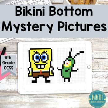 6th Grade Math Bikini Bottom Pixel Art Digital Online Learning Activity