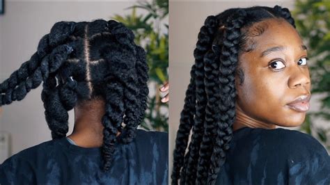 How To Diy Jumbo Box Braids Tutorial Safe Hair Band Method To Keep