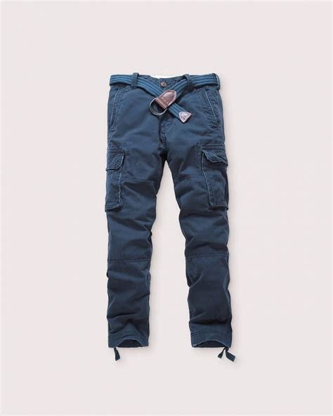 Синие мужские штаны карго DG01 Abercrombie & Fitch