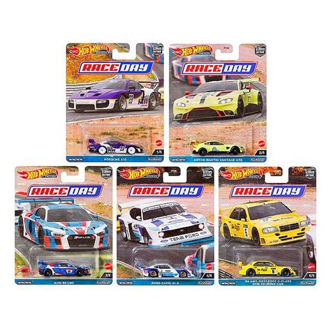 Set 5 Miniaturas Hot Wheels Premium 1 64 Car Culture Race Day Counting Minis