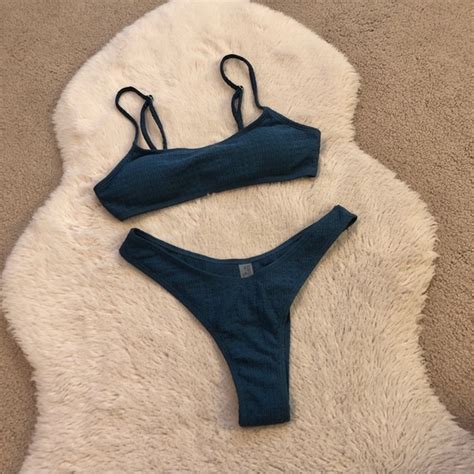 Swim Textured Cheeky Bikini Swimsuit Poshmark