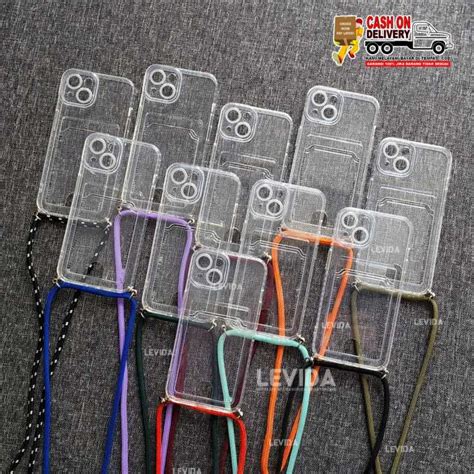 Case Tali Lanyard Card Case Bening Slot Kartu Infinix Hot Infinix Hot Pro Infinix Hot I