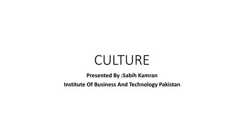 Culture Ppt