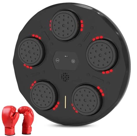 Музыкальный боксерский тренажер с подсветкой и детскими перчатками ...