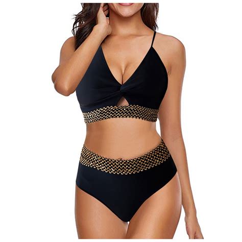 Cbdelite High Waisted Swimsuits For Women Swimsuits Bikini Set Print Bathing Suits Sexy