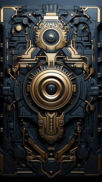 Premium Ai Image A Gold And Black Metal Box