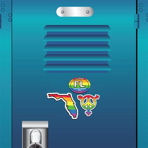 TS Tolerance States Florida Pride LGBT Gay Lesbian Bisexual Transgender Rights Sticker Set