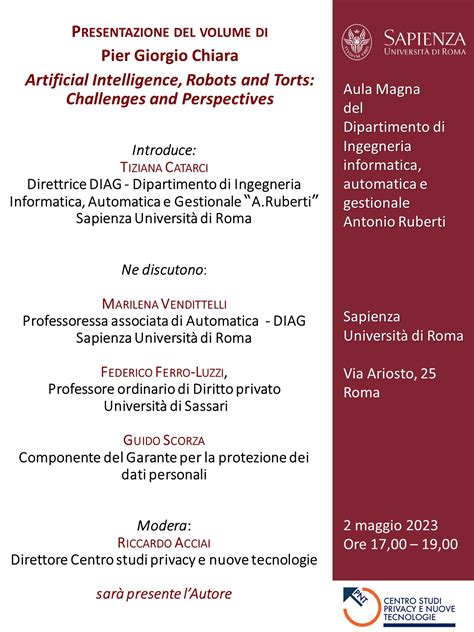 Presentazione del 4° numero della Collana "Privacy e Innovazione