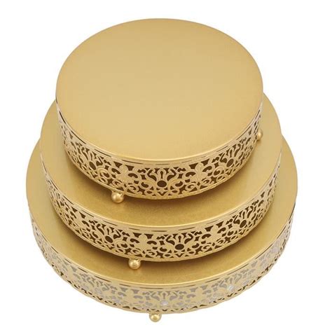 Qiilu Présentoir à gâteau Desserts Cake Stand Plate 3 Piece Cake Stand