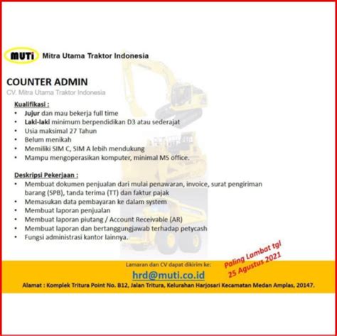 Cv Mitra Utama Traktor Indonesia