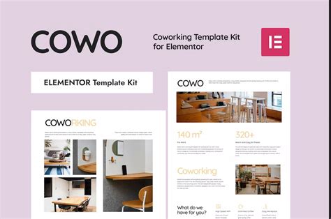 Cowo Coworking Elementor Template Kit Themenvato