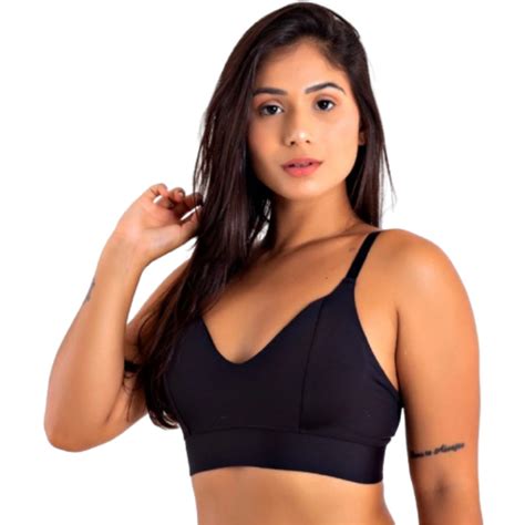 Sutiã Reforçado Feminino Frente Única Sem Bojo Lingerie Sustentação Top Conforto Básico Shopee