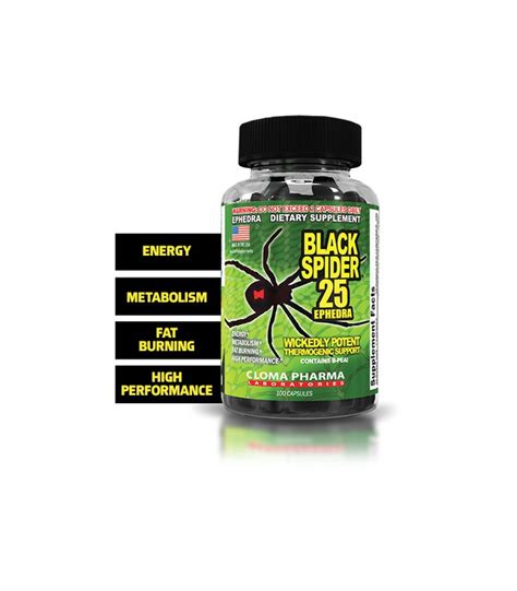Black Spider | Brûleur avec 25 mg Ephedra | Cloma Pharma