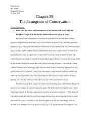 Chapter 39 The Resurgence Of Conservatism Docx Esme Rojas Ms Nunez