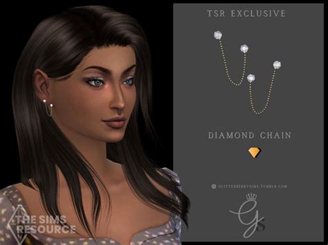 Glitterberryflys Diamond Chain Earring Diamond Chain Chain Earrings