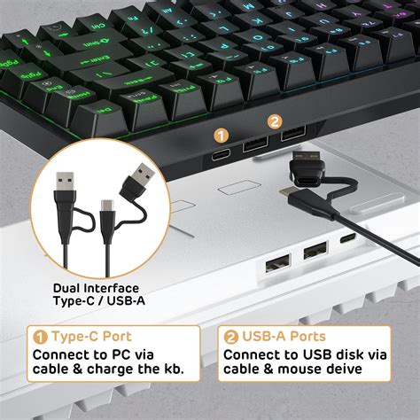 Mua Rk Royal Kludge Rk Wired Rgb Hot Swappable Mechanical Keyboard Keys Tenkeyless Tkl