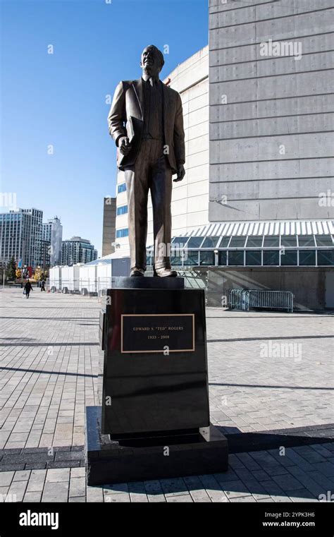 Statue Edward S Ted Rogers At Rogers Centre On Blue Jays Way In