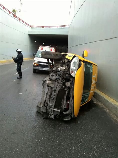 Taxista Termina Volcado Por Evitar Choque Telediario M Xico