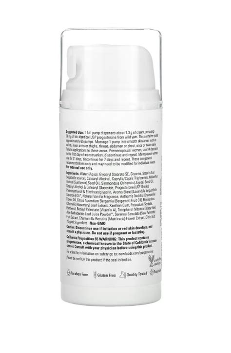 Now Progesteron Crème Lavender 85 gram - Puur Vrouw