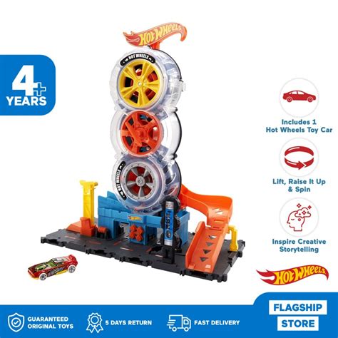 Jual Hot Wheels City Super Twist Tire Shop Mainan Trek Mobil Balap