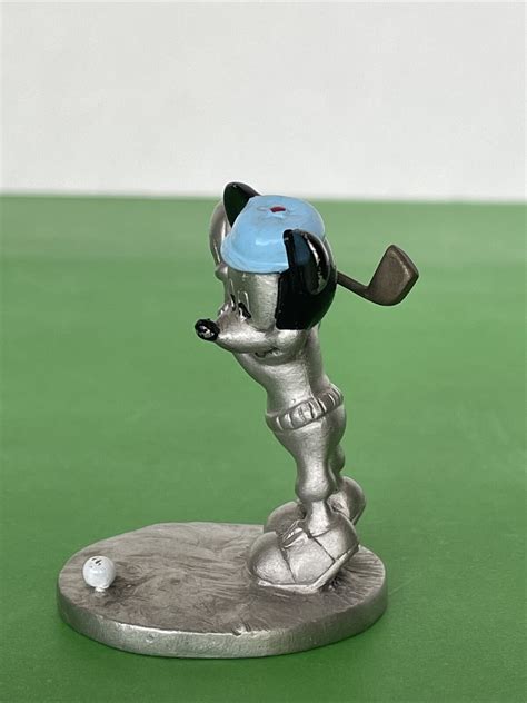 Disney Company Hudson Fine Pewter Mickey Mouse Golfer Figurine Blue