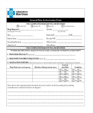 Prior Authorization Form