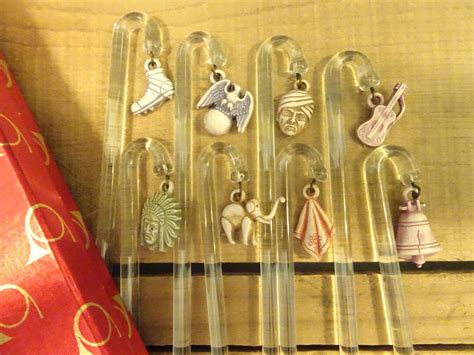 Set Of Cute Midcentury Drink Stirrers Cocktail Swizzle Sticks Clear