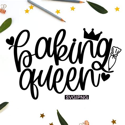 Baking Queen Svg, Baking Obsessed Svg, Queen of the Kitchen Svg, Funny