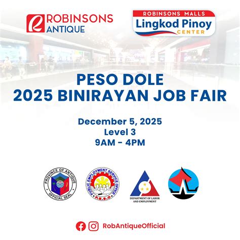 Robinsons - Calling all jobseekers! 📣📣📣 The PESO DOLE 2025 Binirayan