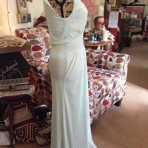 Vintage 1950s Lingerie Nightgown Light Green Etsy
