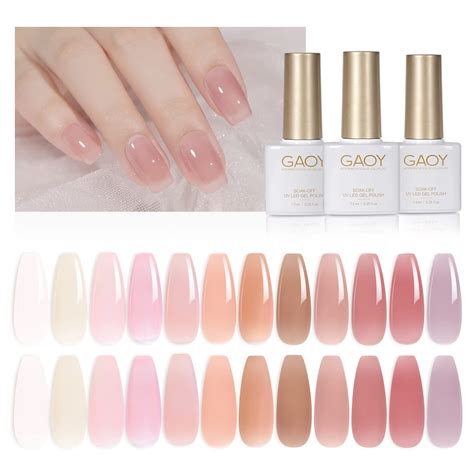 Amazon GAOY Pcs Jelly Nude Gel Nail Polish Kit Transparent