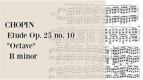 Chopin Etude Op 25 No 10 Octave In B Minor Sheet Musicmusic