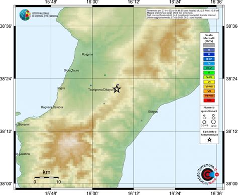 Terremoto Reggio Calabria Scosse Nella Notte Tra Cittanova E San