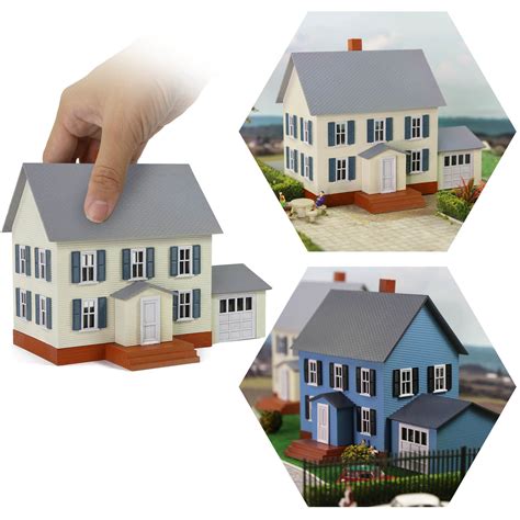 JZ8705 1 Unit HO Scale 1:87 Model Village Assembled Painted House Buil