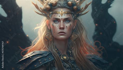 Freyja The God Of Love Sex And Fertility German Gods Mythologies Generative AI Stock