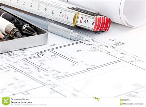 Blueprint Los Planes De Piso Del Apartamento Moderno Con Las