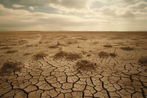 premium photo dry mud field