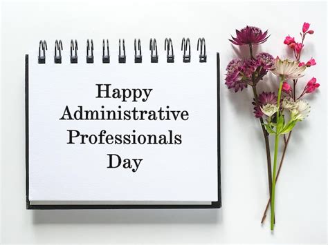 Premium Photo Happy Administrative Professionals Day Notepad With