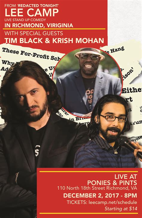 LIVE STAND UP COMEDY in Richmond Virginia! – Lee Camp