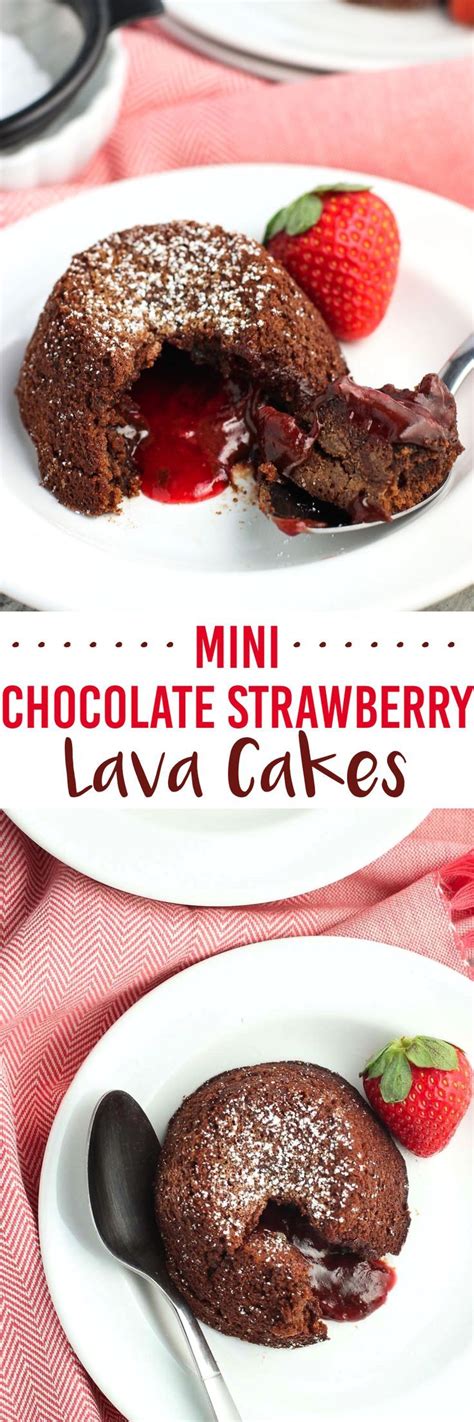 Indulge In Mini Chocolate Strawberry Lava Cakes