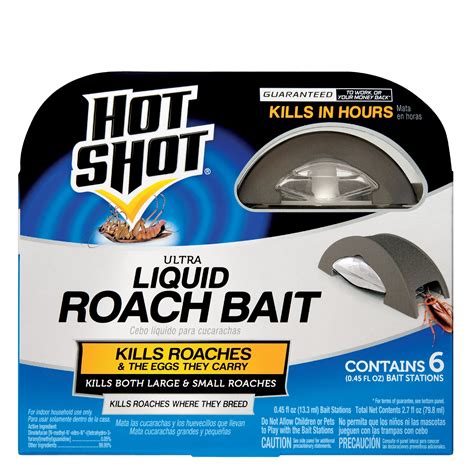 Hot Shot Ultra Liquid Roach Bait Traps 6 Count Indoor Cockroach Killer And Repellent Walmart