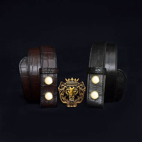 deep cut belt strap  golden buckle