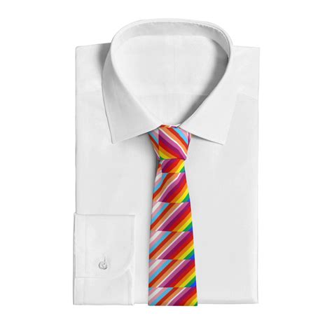 Progress Pride Flag Rainbow Gay Lesbian Transgender Bisexual Lgbtq Silk Ties For Men Casual