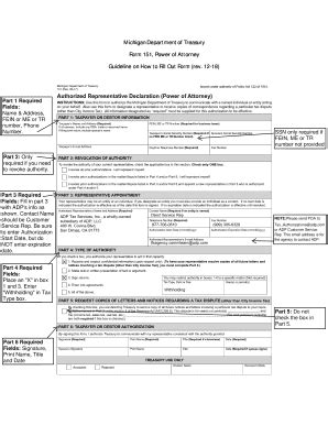 Fillable Online Guideline On How To Fill Out MI SIT POA Form Rev 12 18