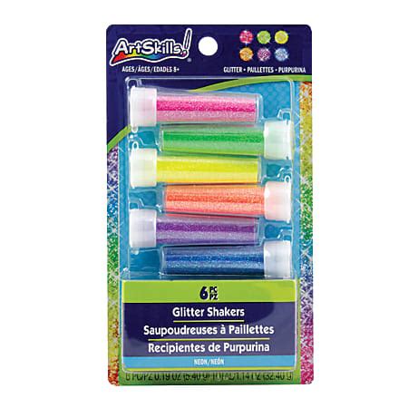 ArtSkills Glitter Shakers Assorted Neon Colors Pack Of 6 Office Depot