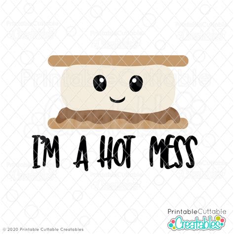 I M A Hot Mess S Mores SVG Cut File SVG Cut File For Cricut