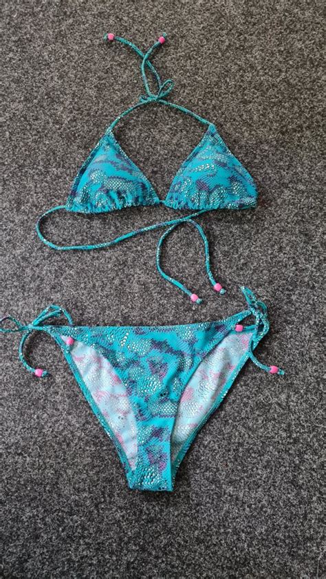 pimkie Türkiser Bikini gemustert Kleiderkorb ch