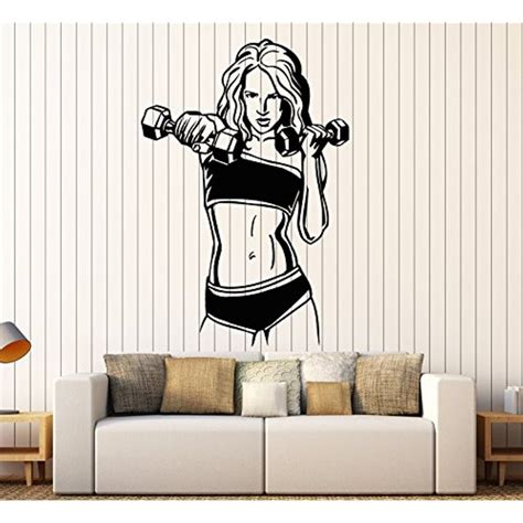 Wall Decal Fitness Woman Gym Sports Bodybuilding Health Vinyl Stickers